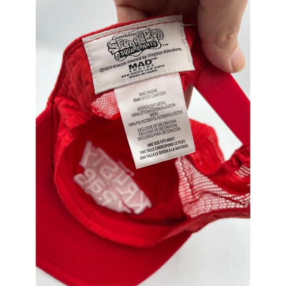 THE KRUSTY KRAB Official SpongeBob Squarepants Snap Back Trucker Hat Cap - Picture 3 of 7